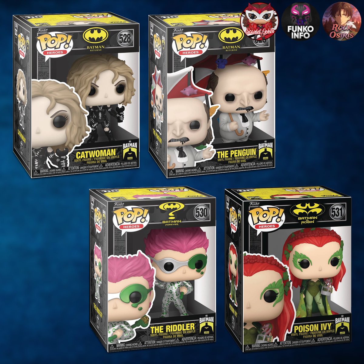 FunkoPOPsNews's tweet photo. First look! Batman Forever, Batman & Robin and Batman Returns Funko POPs! Dropping at the links below this week ~ thanks @funkoinfo_ ~
EE ~ https://t.co/WdAqZ4cnx6
Amzn ~ https://t.co/1FQ8Mxu3iy
MHS ~ https://t.co/sB2xdEATDv
#Ad #DC #Batman #FPN #FunkoPOPNews #Funko #POP #POPVinyl #FunkoPOP #FunkoSoda