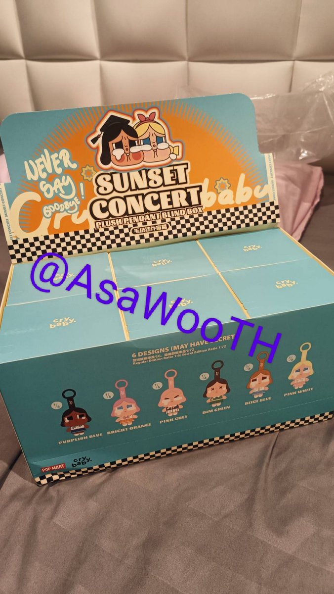 AsaWooTH's tweet photo. กล่องสุ่ม ลุ้นซีเครท🥳🥳🥳
crybaby sunset concert 
ราคา 890บาท/จุ่ม  เหลือ 3 กล่อง
ส่งems +50 บาท นัดรับthemall บางกะปิ วัดคู้บอน รามคำแหง 39
#ตลาดนัดcrybaby #ตลาดนัดpopmart https://t.co/l719Ap2VAN