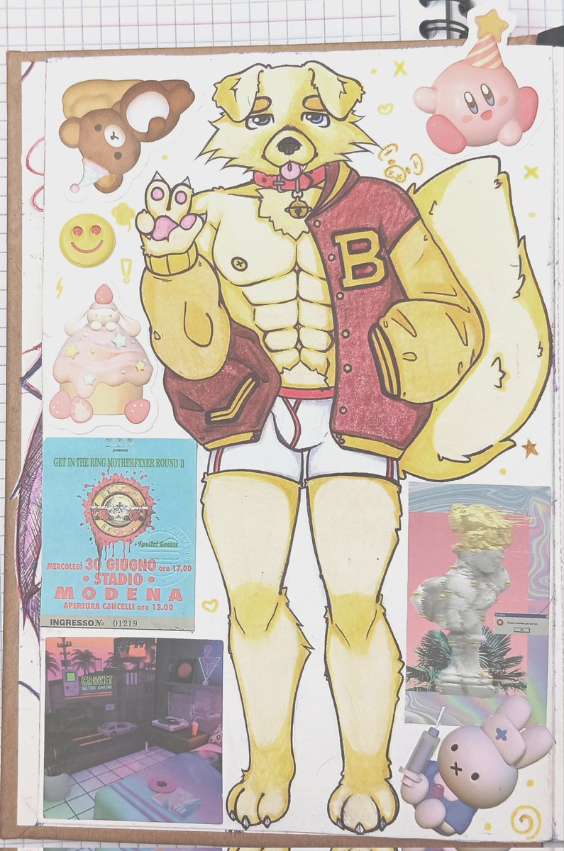 LustmolchPorcus's tweet photo. Demo design of my new oc Brandon ! :D

#furry #fursona #sketchbook https://t.co/oObOV6dWuO