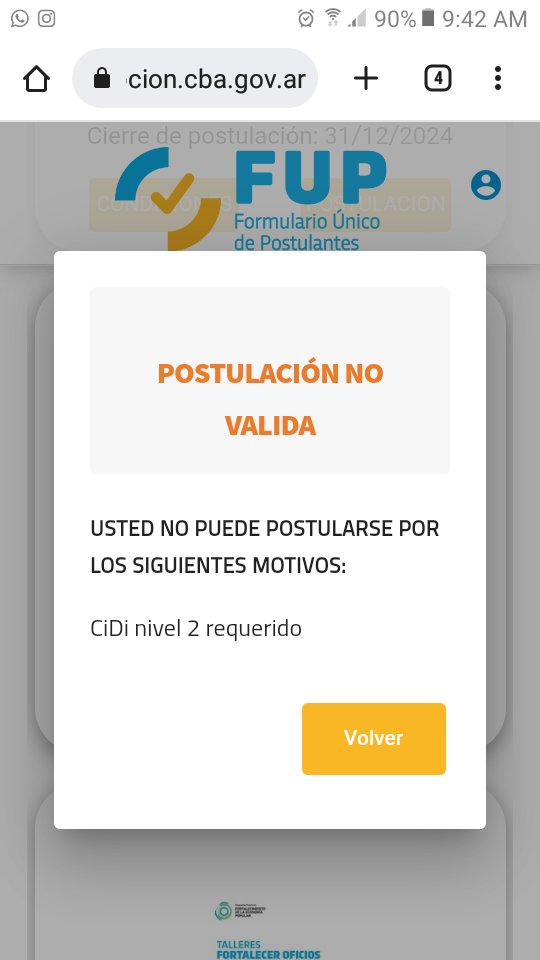 GabyChavero2's tweet photo. @MartinLlaryora @LauraJureCba @DSocialYEmpleo @paulocassinerio @Camcomcba @UICba @Dean_Rodrigo @CGTRegionalCba @JuliLopezOK @minjusytrabcba @PabloMChacon No se puede acceder en nivel 1 te pide nivel 2. 
Es joda? Y el q no tiene acceso a Internet o cidi? https://t.co/W5eDHQZqgu