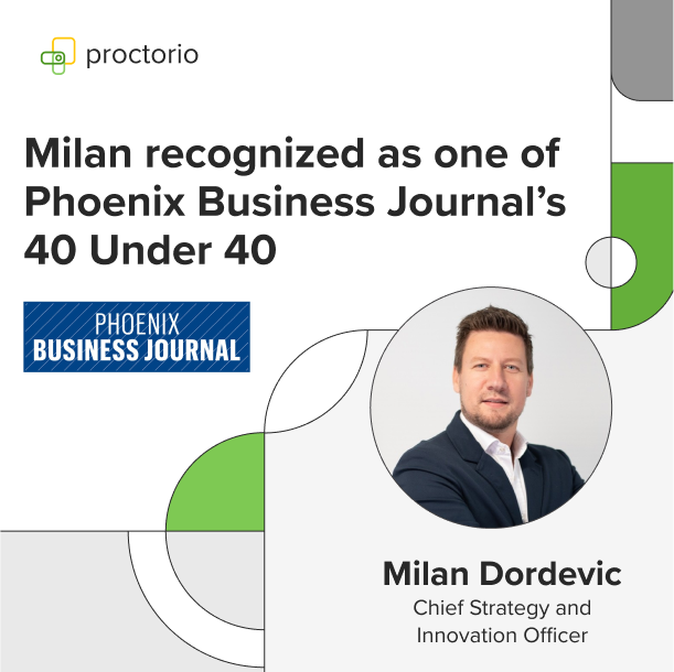 proctorio's tweet photo. We are proud to announce that Proctorio's Chief Strategy and Innovation Officer, Milan Dordevic, has earned a spot as one of the 40 Under 40 by the Phoenix Business Journal for 2024. Your recognition is well-deserved! 👏 Read his Honoree profile here: https://t.co/SYS0eZKqMU #Proctorio #40Under40 #EdTech #Innovation