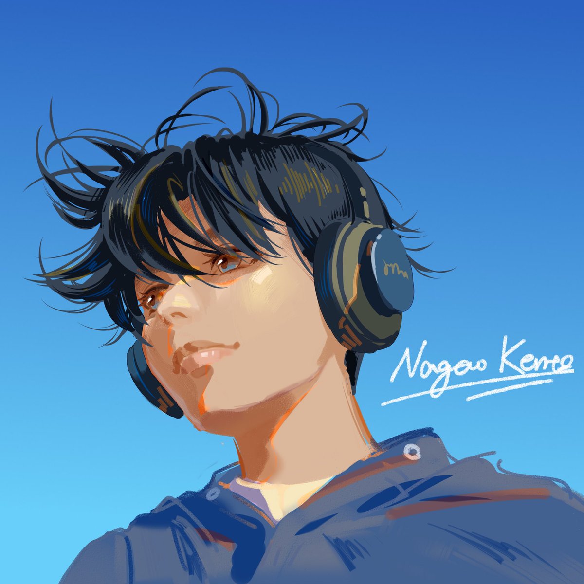 ss_sshiro's tweet photo. 🟦🎧☁️
#なにわ男子 
#長尾謙杜 https://t.co/IKzyGlXx1q