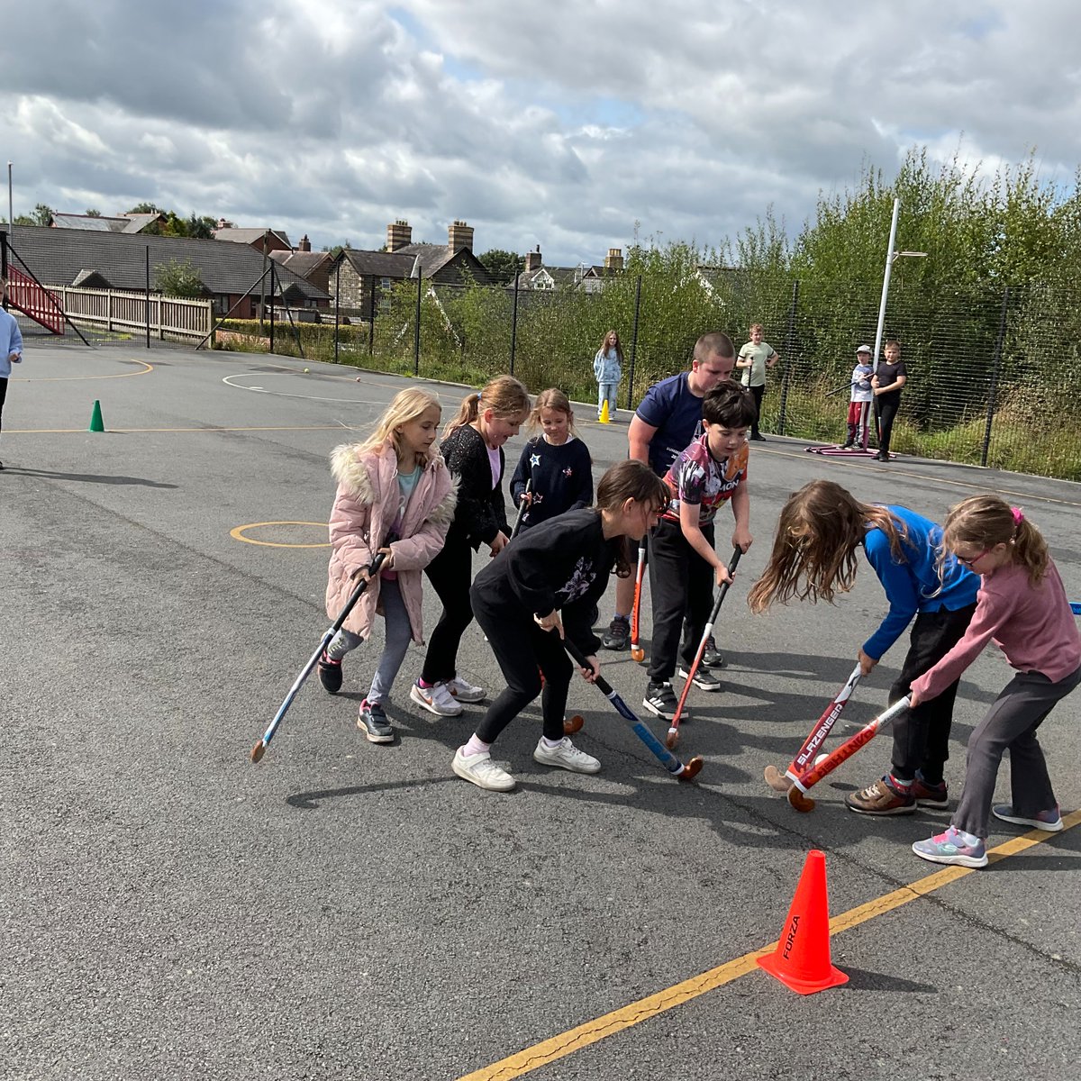Today at <a href="/foodandfunwales/">Food and Fun Wales</a>  we enjoyed making lots of Food Art 🍌🫑🍏 the children were shown how to use knives correctly and different cutting techniques. Thank you also to <a href="/HockeyWales/">Hoci Cymru</a>  for running a hockey session this morning 🏑 <a href="/powyseducation/">Addysg CS Powys / Powys CC Education</a>