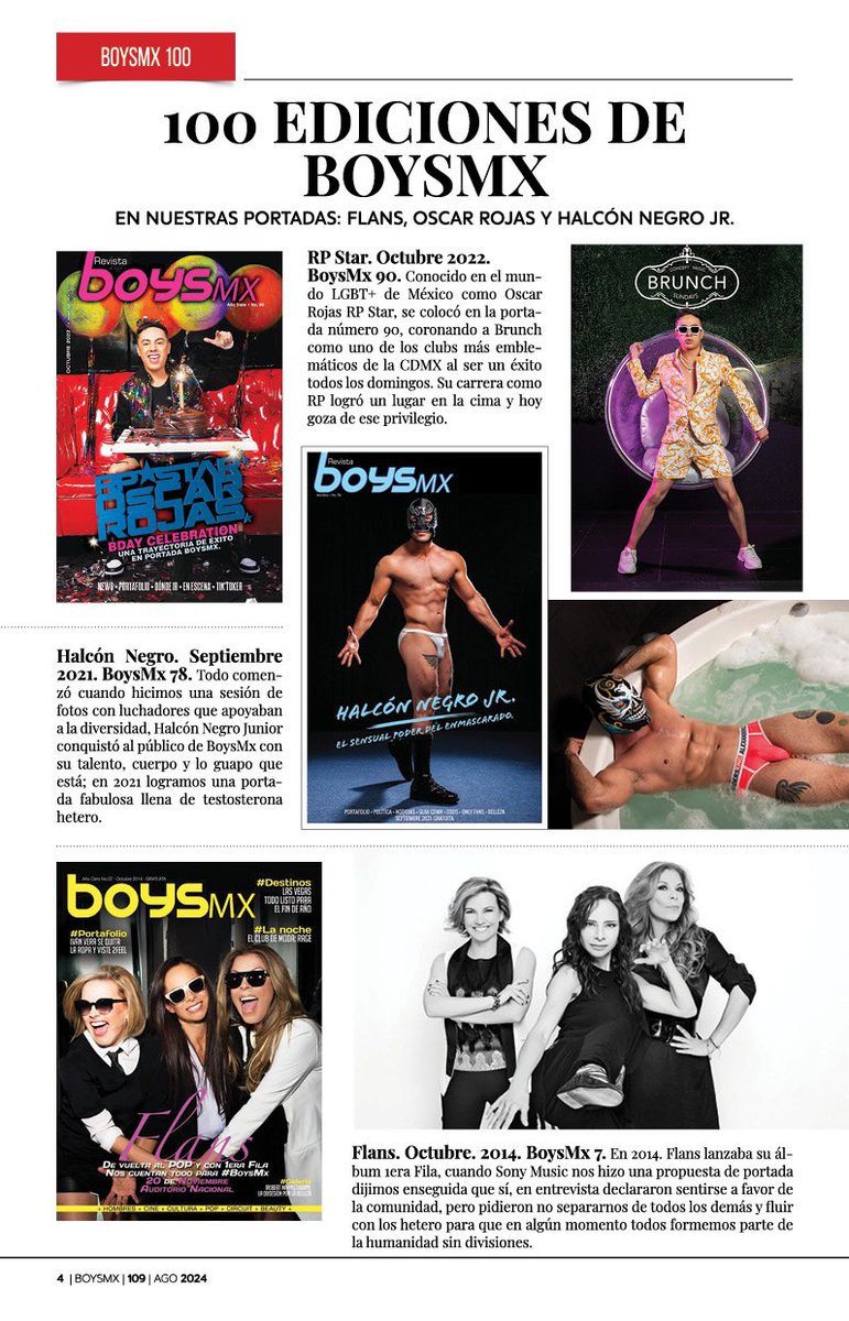 Francisco Fortis (@fortismx) on Twitter photo #BoysMx100 En el recuento de las 100 ediciones de <a href="/revistaboysmx/">Revista BoysMx</a> Revisemos PORTADAS ⚡️🇲🇽🏳️🌈 El talento de <a href="/OSCARROJASRP/">RP Star Oscar Rojas</a> en portada #90 <a href="/HalconNegroJR/">Halcón Negro Jr</a> brilló en el #78 En 2014 #FLANS Portada #7 Lanzaban 1era Fila, Sony Music nos hizo la propuesta, obvio dijimos que sí ♥️ #BoysMx100 En el recuento de las 100 ediciones de <a href="/revistaboysmx/">Revista BoysMx</a> Revisemos PORTADAS ⚡️🇲🇽🏳️🌈 El talento de <a href="/OSCARROJASRP/">RP Star Oscar Rojas</a> en portada #90 <a href="/HalconNegroJR/">Halcón Negro Jr</a> brilló en el #78 En 2014 #FLANS Portada #7 Lanzaban 1era Fila, Sony Music nos hizo la propuesta, obvio dijimos que sí ♥️