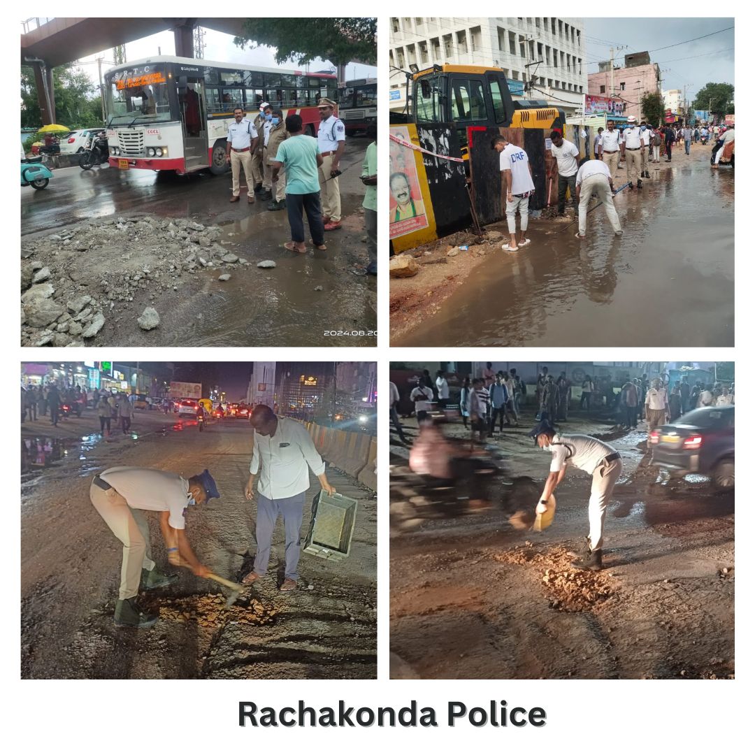 MalkajgiriCop's tweet image. 🚨 Rachakonda Traffic Police on Duty! 🚨

Our dedicated #Traffic_Teams have successfully cleared #waterlogged areas across key roads, ensuring #Safe and smooth travel for all commuters. 
Your #Safety is our priority, and we're committed to keeping the roads clear and traffic