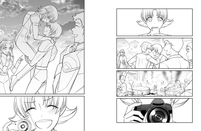清書

いちばん加筆修正したのはページ
ミリィが可愛く描けたのと、引きなのにフレに気合いが入ってしまったのと、好きなアスカガ発表メイみたくなっちゃったのと 