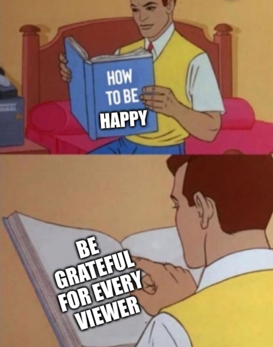 Remember your biggest competition as a streamer isn’t other creators it’s literally every other source of entertainment (YouTube, TikTok, Netflix etc.) 

When a viewer chooses you it’s a big deal

Don’t forget that ☺️