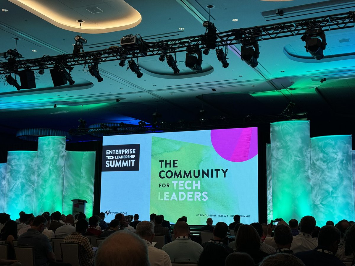 duluca's tweet photo. @ITRevSummit is underway with @RealGeneKim and @jgallimore #ETLS24 #ITRevolution https://t.co/doWnHYHImu