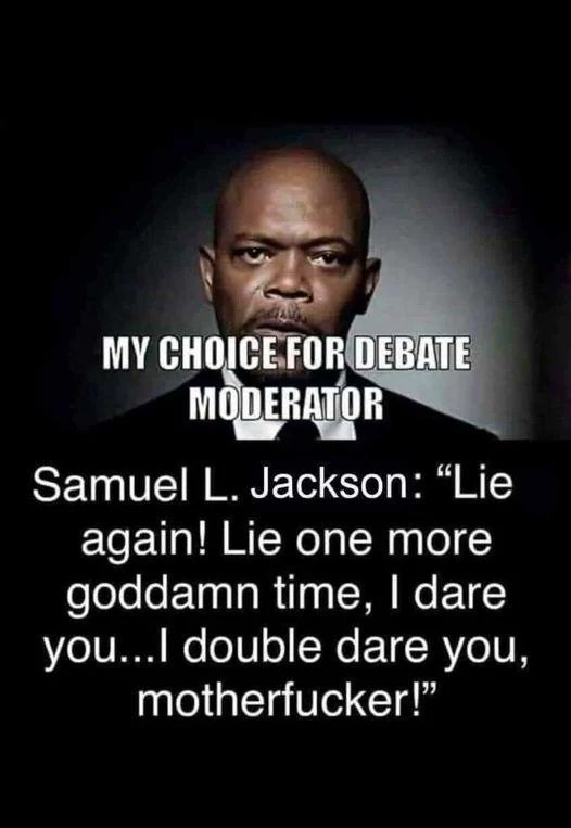 Just Announced: My choice for debate moderator.