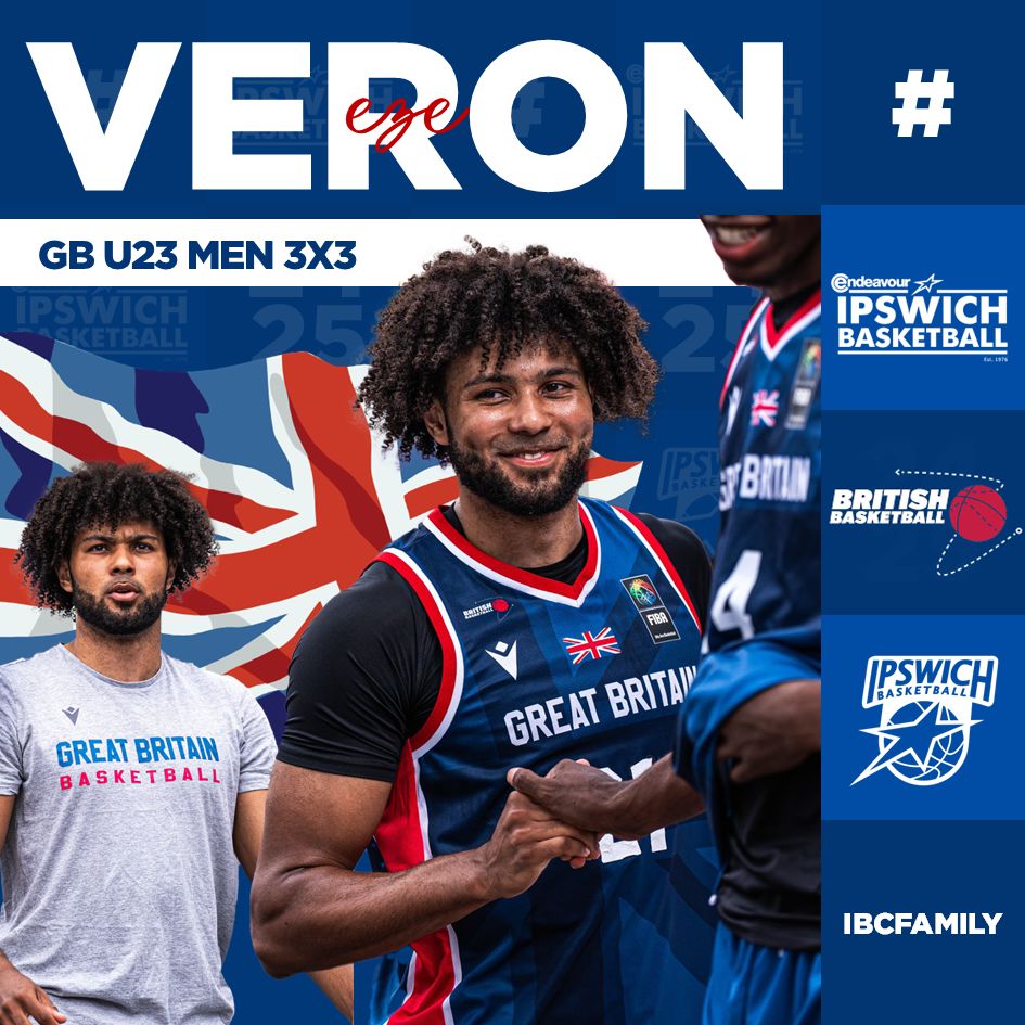 IpswichBball's tweet photo. GREAT BRITAIN

Congratulations to Veron Eze @vc.ezey who represented GB @gbbasketball U23s in 3x3 competition this summer!

Veron has been a regular representative of GB, playing for the U23s before, as well as U16, U18 and U20 level.

#IBCfamily #GBbasketball https://t.co/En4JA6eFuw