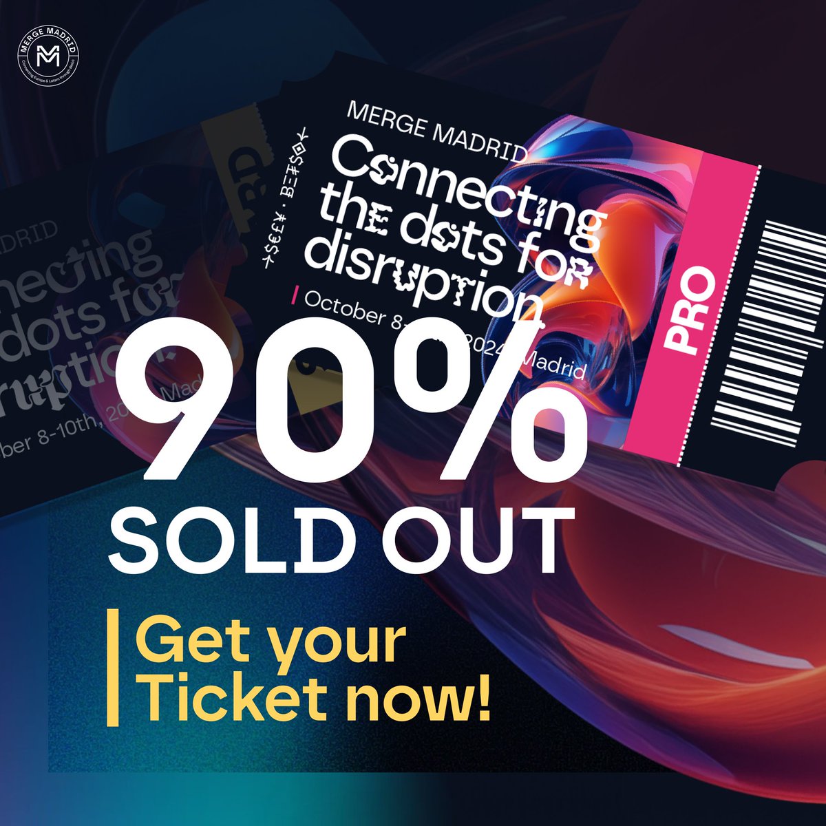 mmerge_io's tweet photo. 🚀 Merge Madrid is almost SOLD OUT! 😱

Only 10% of tickets remain for the two-day event and the exhibition area. If you want to be part of the most innovative experience of the year, now is the time.

Once these tickets are gone, only single-day passes will be available, and you won't want to miss the full experience! 😉

📅 Don't miss the opportunity to get the discount before August 30th when the price increases.
Secure your spot now! https://t.co/TkVzRnGCk2

#Blockchain #web3 #CryptoCommunity #web3event #Blockchaincongress