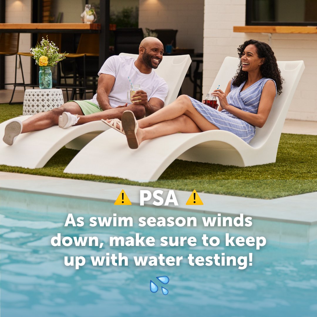 lesliespoolcare's tweet image. Your pool deserves some love, even when you&apos;re not in it every day! 💦 Keep those water tests going once a week to ensure everything is in tip-top shape. 😉 #Leslies #poolcare #watertesting