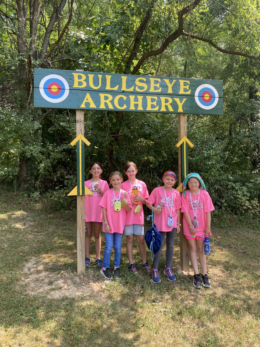 Bullseye! 🎯 Girl Scout Troop 15099 had a blast at the Brownie Junior Camporee at Camp White Rock this summer, spending their time outdoors doing target sports and ending their night with a Barbie themed dance party 💃🩷