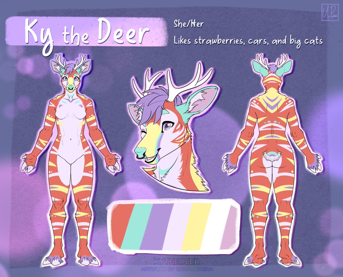 My doe is finally complete after all these years 🥺

Thank you so much to <a href="/UnaPanthera/">Una | 🔜 Core Element</a> for doing an amazing job bringing her to life!! Go comm her 🙏