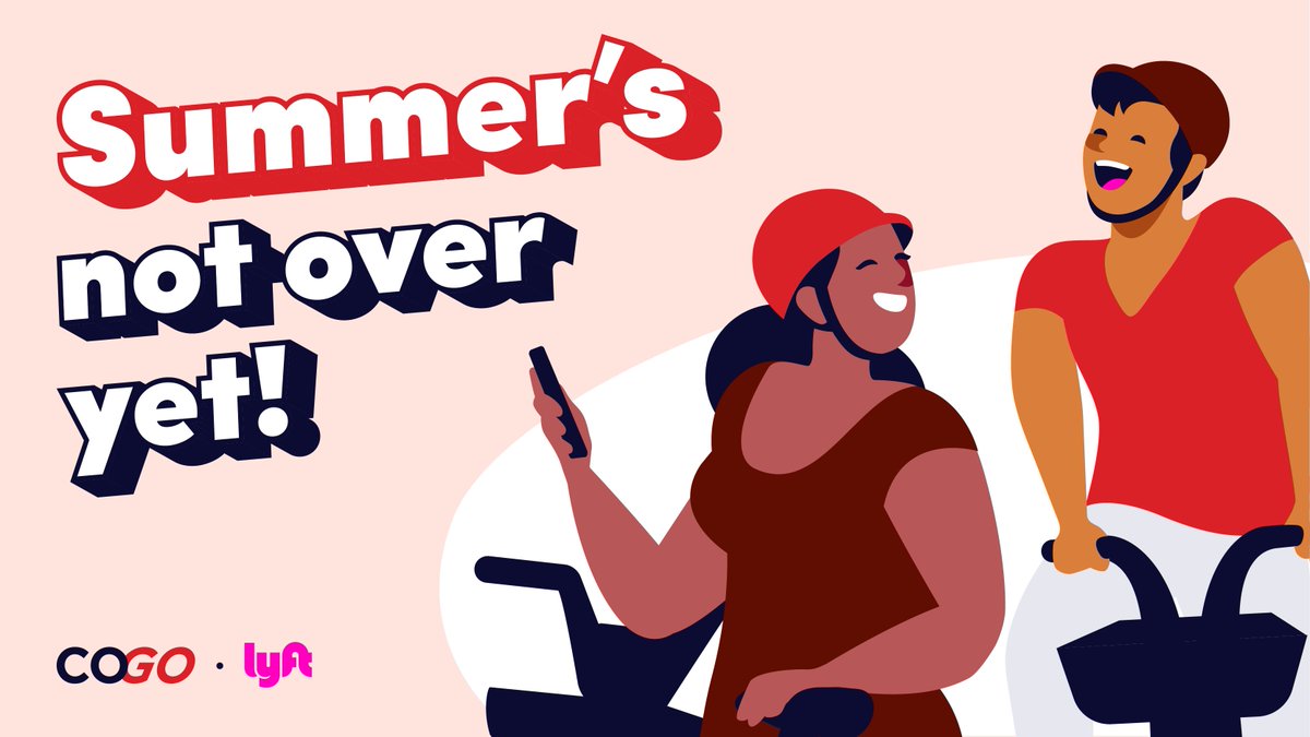 Wrap up the best. Summer. Ever. With Ride Together. 

Remember, members get up to five free unlocks a year for their BFFs! Unlock for a buddy today! 
 
#bikeshare #BikeCMH #CoGo