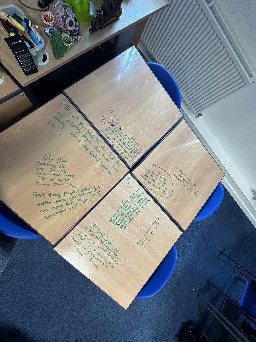 MrsForrestRMPS's tweet photo. How cool are my higher class? Answer: the coolest.  We’ve started our Christianity unit chatting about how God is all loving. https://t.co/7gzlhlhVMB
