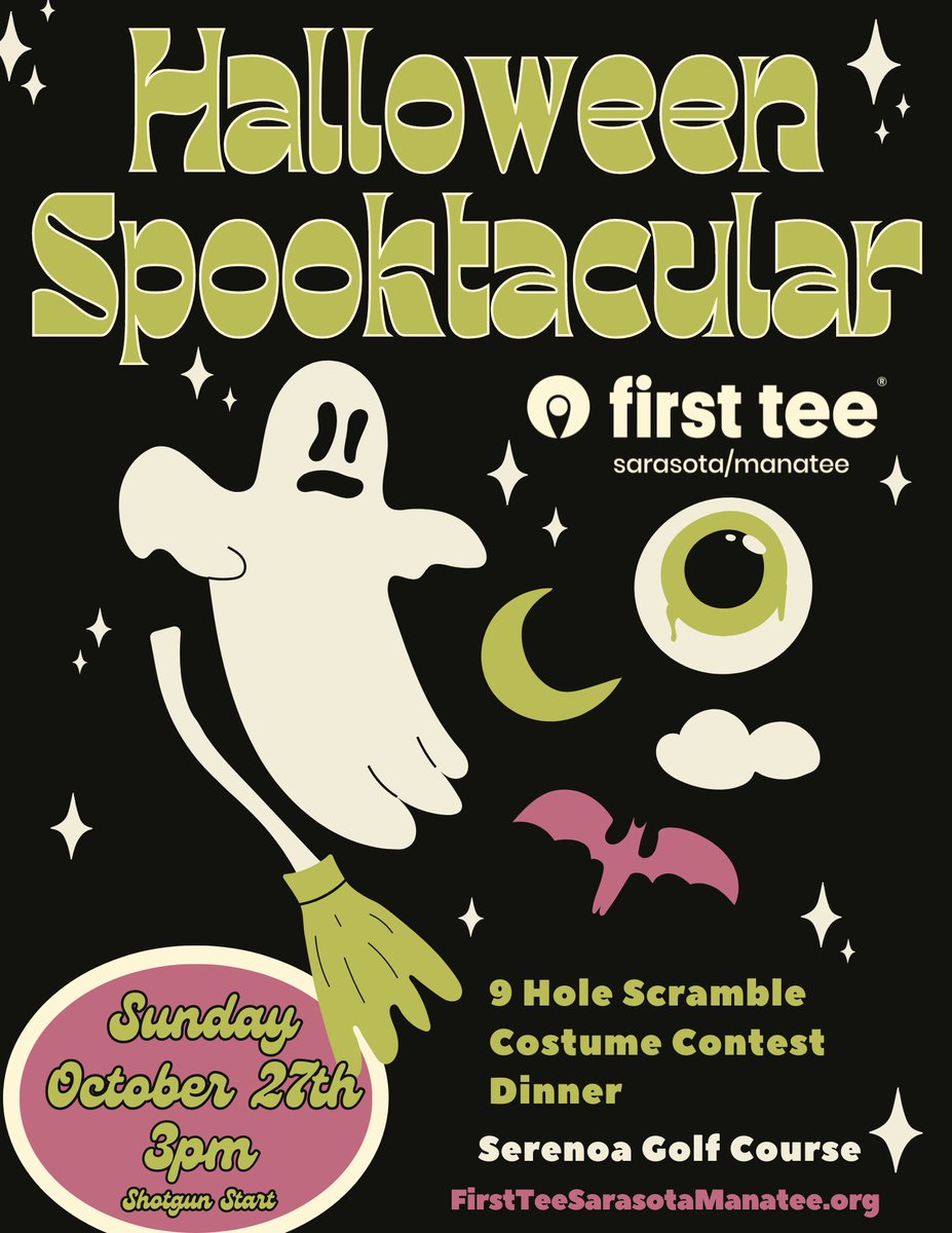 Boo! 👻 

Mark your calendars for  Sunday October, 27th for our annual Halloween Spooktacular! 

#FirstTee #BuildingGameChangers