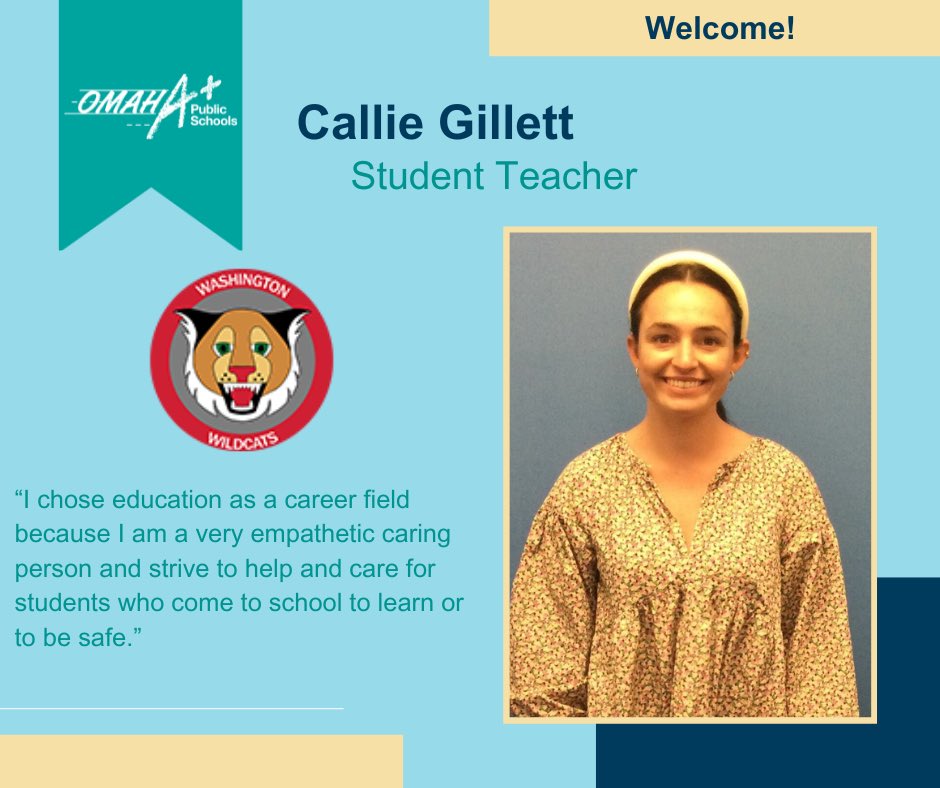 Please help us welcome our student teachers to Washington!  We are excited to have Ms. Dowd and Ms. Gillett join our Wildcat family for the semester!  🐾