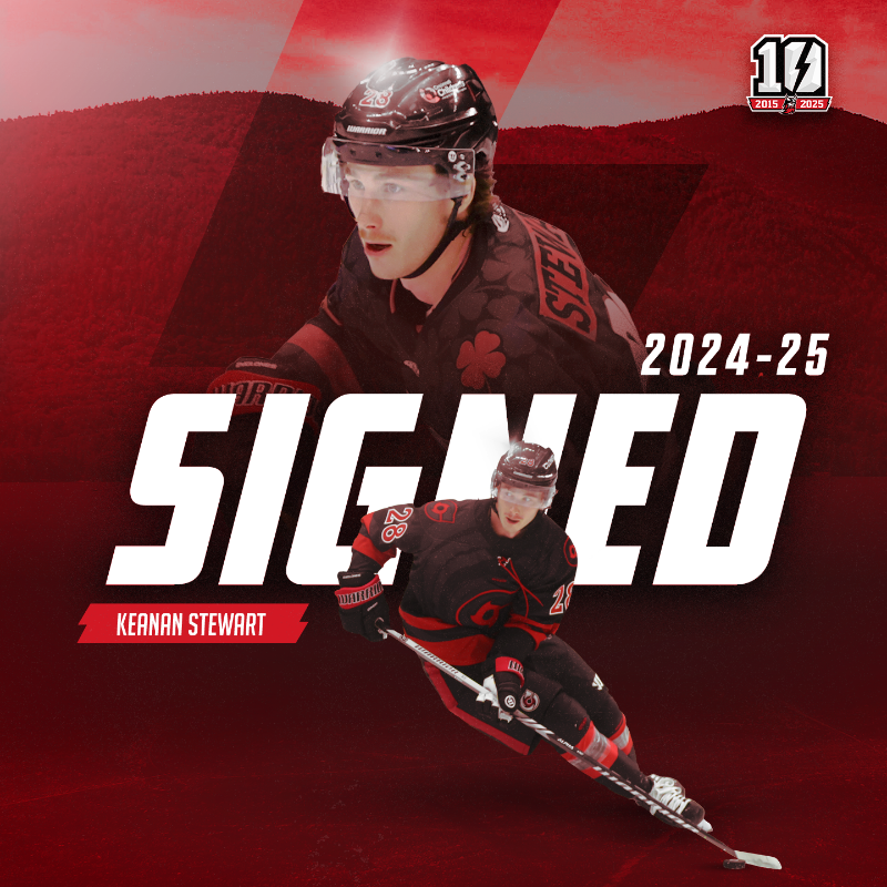 ECHLThunder's tweet photo. We've signed forward Keanan Stewart for the 2024-25 season!

Welcome to Adirondack, @KeananStewart ⚡️