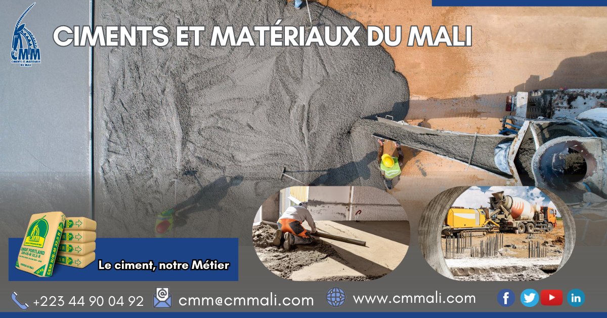 #CMM le ciment de chez nous, fabriqué par nous et adapté à tous.
Faites nous confiance pour tous vos travaux de construction ou de rénovation, #cimentetmatériauxdumali vous accompagnera toujours.
#CMM #cimentetmatériauxdumali #Cimenterie #construction #renovation #ciment #beton