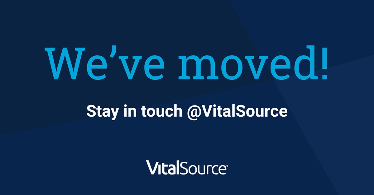 Make sure you’ve joined us over at @VitalSource to stay connected with us. We’ll be sharing all the latest news, events, and insights there. Thanks for following along!