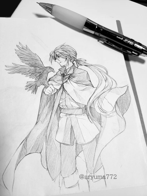 昔の絵褒めてもらえたの嬉しくて見返してた
線を褒めていただいたこの辺はアナログ線画です 