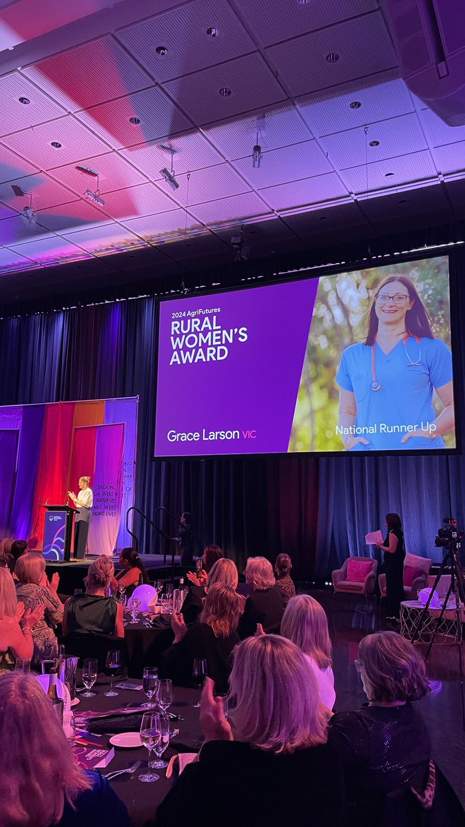 CONGRATULATIONS to our 2024 Rural Women’s Award National Runner Up Grace Larson #RWA2024