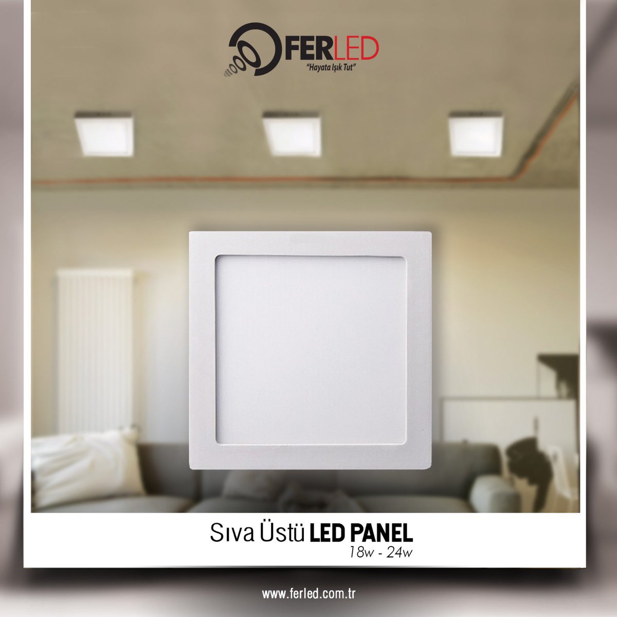 Sıva üstü led panellerimiz için ferled.com.tr
