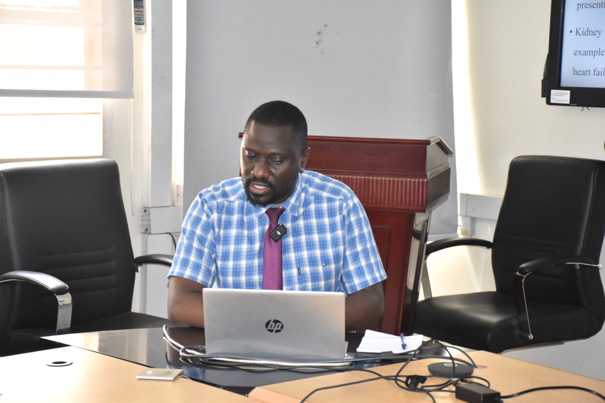 Dr. John Tebajanga, a masters fellow on the Impact Program based <a href="/MbararaUST/">Mbarara University</a> presents his research titled, 'Prevalence and factors associated with kidney function impairment among patients with Rheumatic Heart Disease in Uganda.'
#BeatRHD
#CardiologyNews