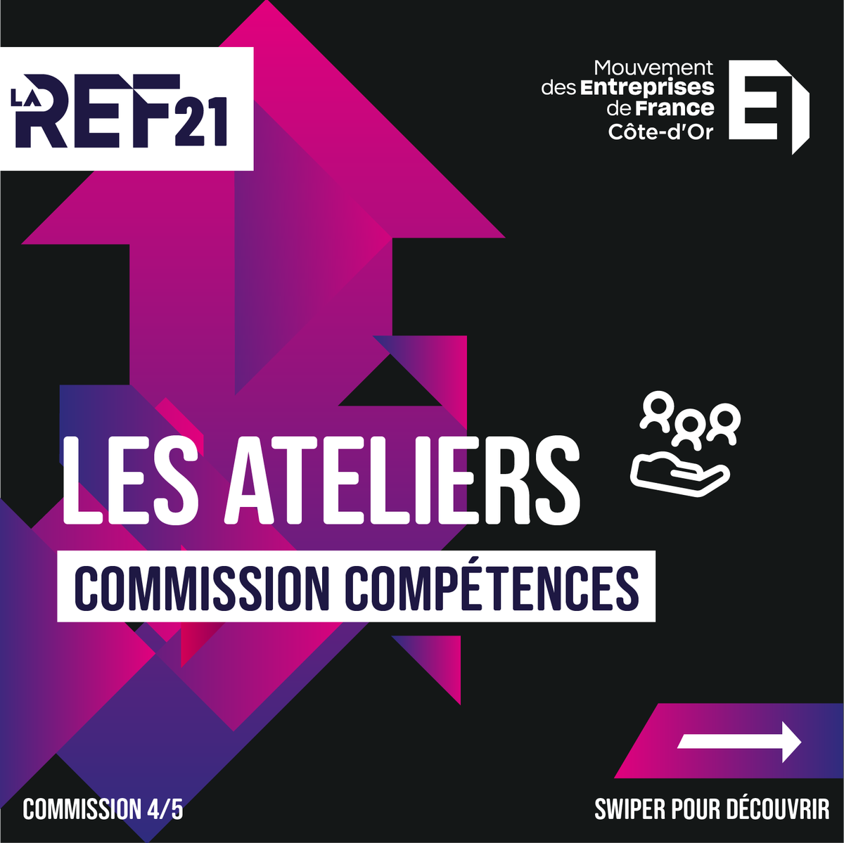 medef21's tweet photo. 💥Au tour de la Commission Compétences !

🧠Pour le  7/11/24, les commissions du MEDEF21 vous ont préparé des ateliers pour la nouvelle REF21. Aujourd’hui, c'est au tour de la Commission Compétences de vous les présenter.

👇Découvrez les deux ateliers de cette commission 👇 https://t.co/HoebIAcKNU