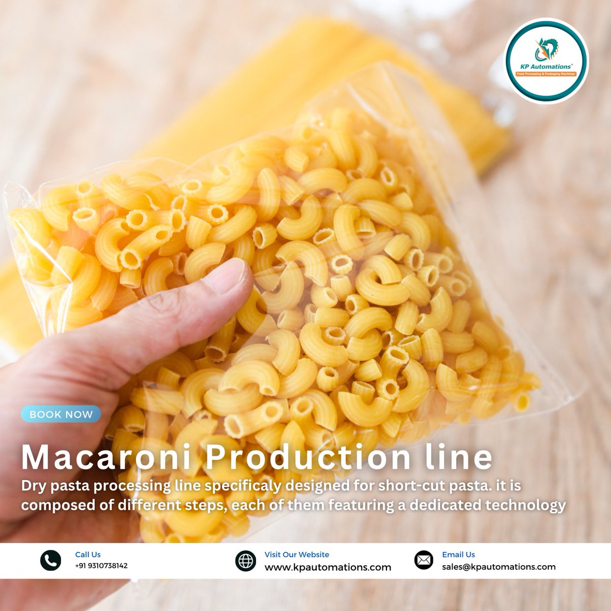 kpautomationltd's tweet photo. Macaroni Production line | Dry pasta processing line specifically designed for short-cut pasta. it is composed of different steps, each of them featuring a dedicated technology.
.
.
.
.
#pastadryersystem #dryerforpasta #macaronidryer #onlinedryer #beltdryer #continuousdryer https://t.co/qkE9d5DyDP