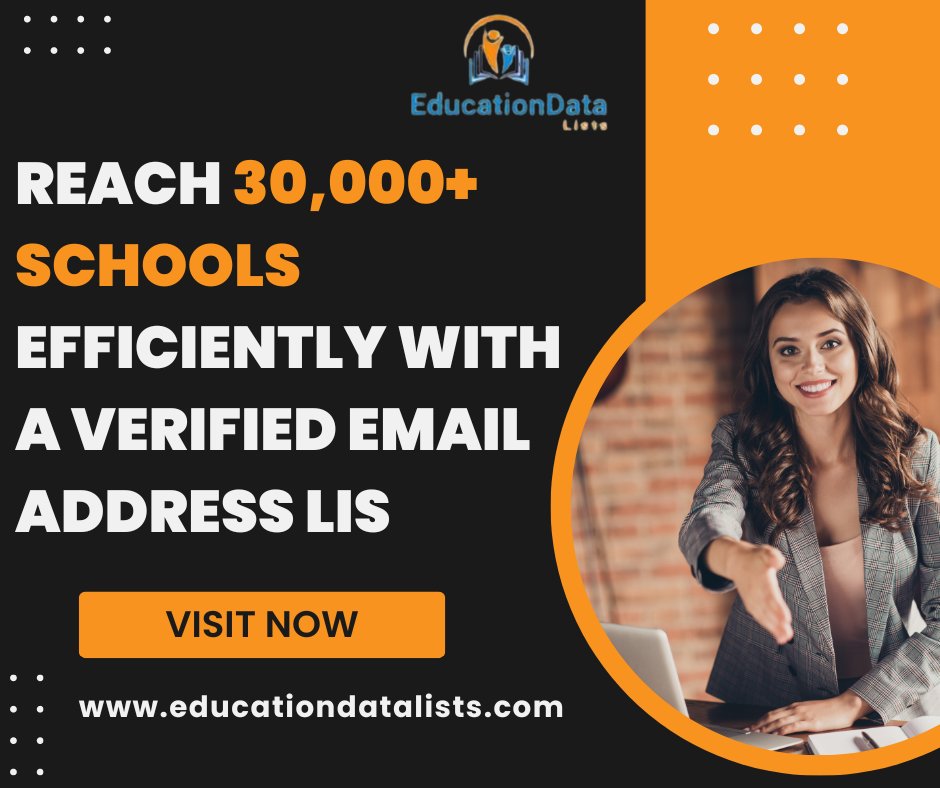 BrownLisa57463's tweet image. Reach 30,000+ Schools Efficiently with a Verified Email Address List
educationdatalists.com/database/schoo…
#Schools #SchoolEmailLists #SchoolsMailingLists #Education #EducationDataLists #EmailLists #Emails #SchoolEmailList