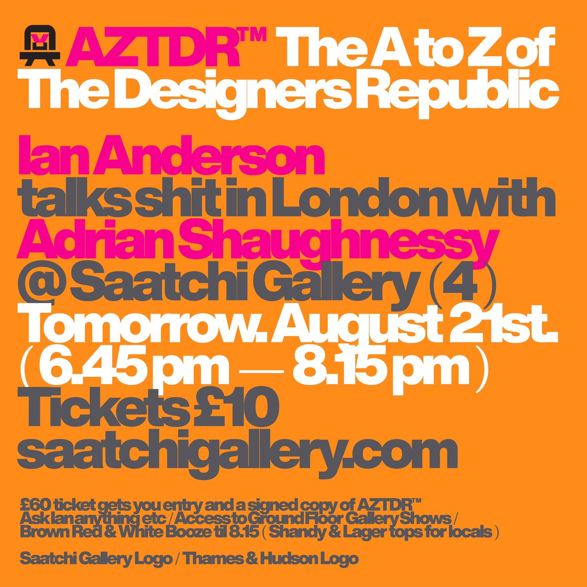 ianTDR's tweet photo. #thedesignersrepublic @iantdr #saatchigallery #london #art #design #thamesandhudson #aztdr #uniteditions #adrianshaughnessy #designbooks #designtalks #talkingshit #graphicdesign #sheffieldissuper #soyo #northofnowhere #pwei #warprecords #gatecrasher #aphextwin #workbuyconsumedie https://t.co/aGvKnWvwJI