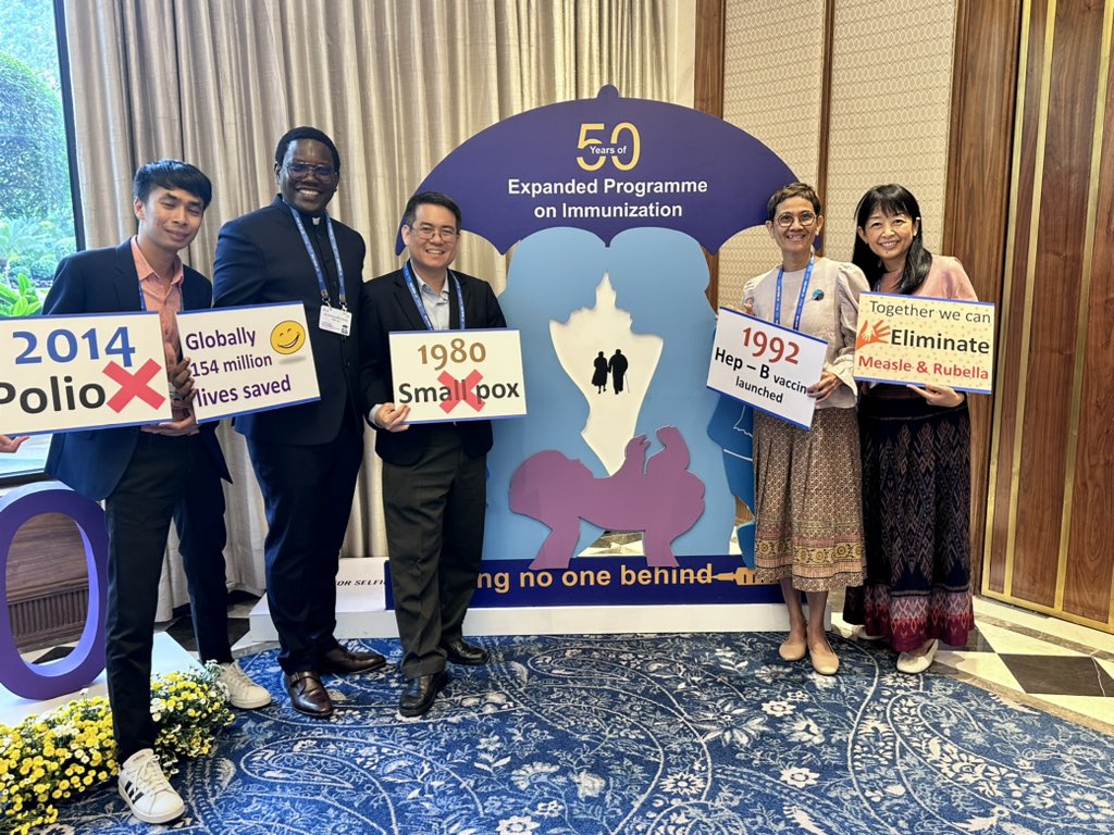 Onialuta's tweet photo. In India, the 2024 South East Asia Regional Immunization Technical Advisory Group meeting commences today with positive affirmations on the progress made by the immunization program in the last 50 years. Globally 154 million lives have been saved from inception till date. https://t.co/O7L3uaSpPy
