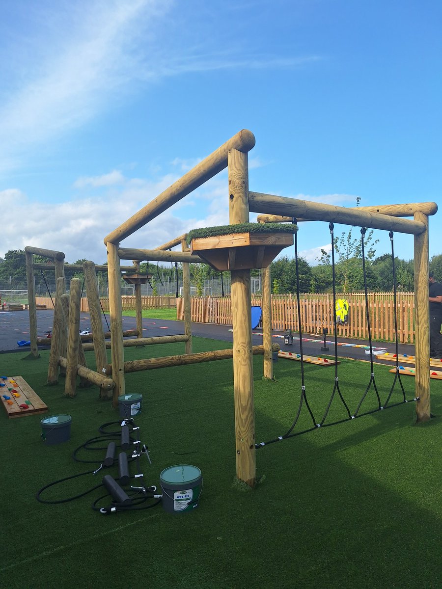 Exciting developments in Lower School over the summer holidays. <a href="/PentagonPlayUK/">Pentagon Play</a> have finished our new playground markings and almost finished the trim trail. We can wait for the children to see this in September 🤩🤩 #outdoorplay #physicaldevelopment 
<a href="/CowbridgeCS/">Cowbridge School</a> 🌟