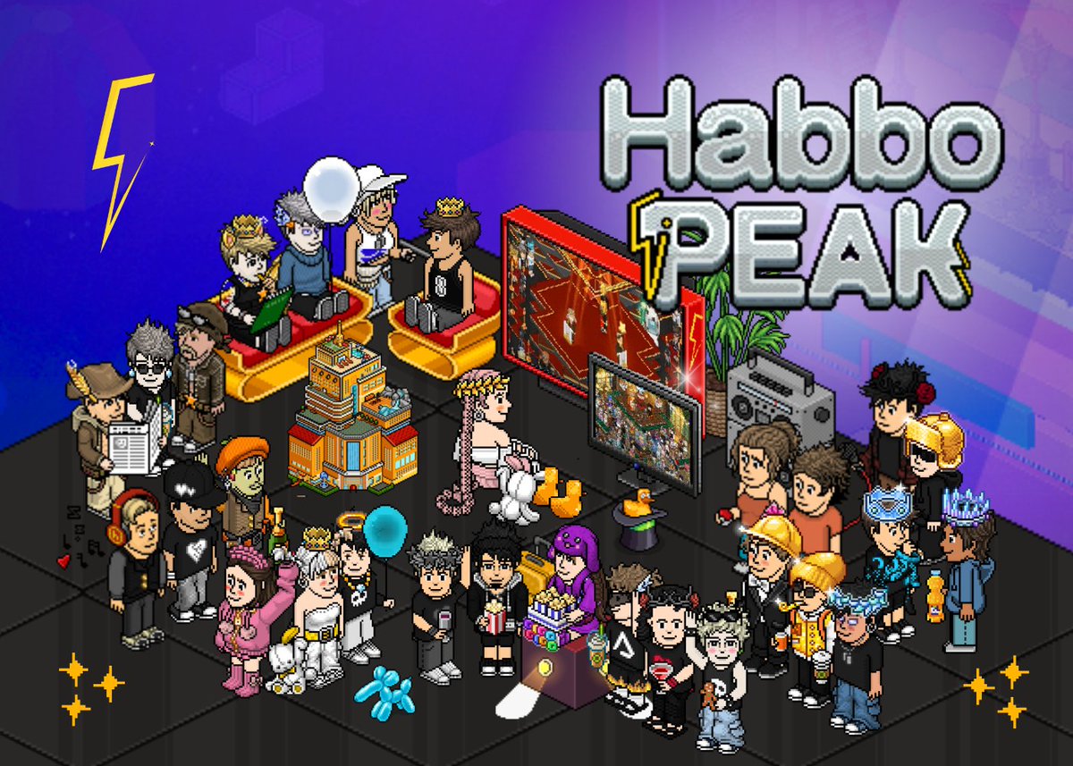 HabboPeak's tweet photo. Müthiş insanlarla dolu harika bir takım! 🤩

Habboloji ismiyle başladığımız Fan Site yolculuğuna HabboPeak olarak yenilenerek devam ediyoruz!  💫

Head to Peak Habbos!  ⚡️

En iyiye olan yolculuğumuz yeni başlıyor! ✨
#Habbo @habbo_tr https://t.co/EWBPBpesE3