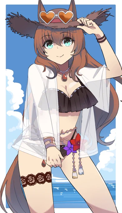 フラッシュさんの水着を見て思ったマルゼンスキーやスペちゃんも何か羽織ってもかわいいんじゃないかと 