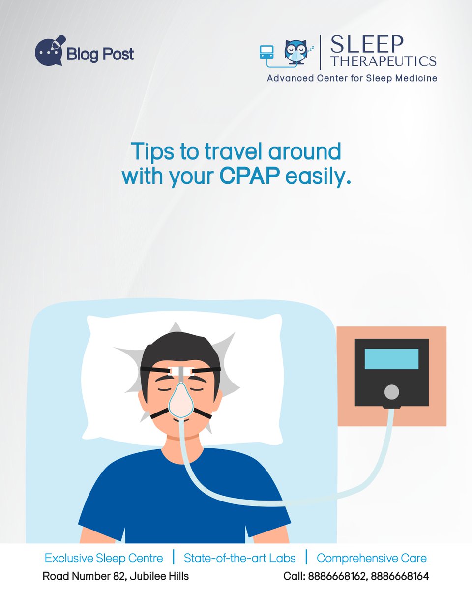 sleeptherap's tweet image. Do you use a CPAP machine? If yes, we explore how to carry it around safely and comfortably during travels.

Read more: bit.ly/46VgY9P

#SleepTherapeutics #SleepClinic #SleepBlog