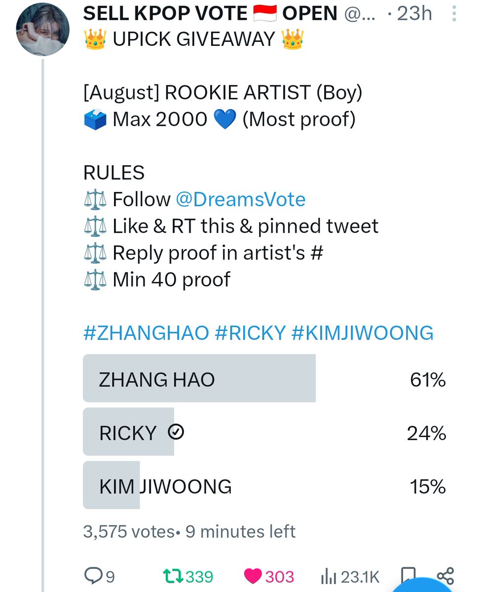 ardornz's tweet photo. @DreamsVote For #RICKY https://t.co/pbjr4l4pWs