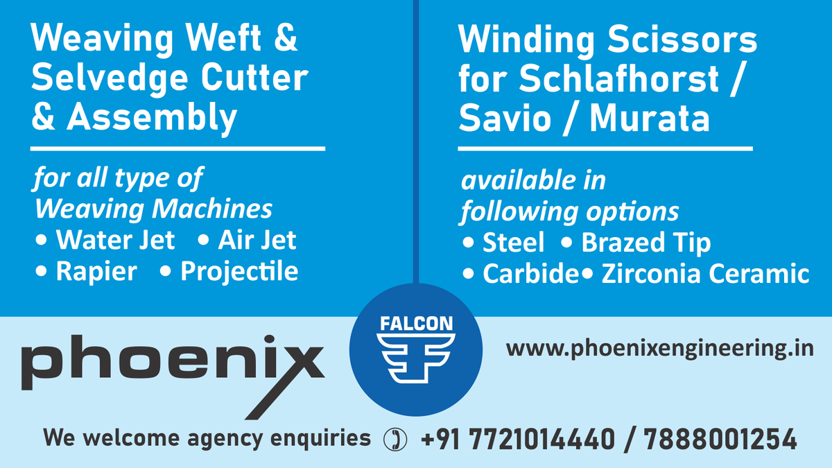 MagazineTextile's tweet image. Phoenix Engineering: Precision in Every Thread. For 33+ years, delivering top-quality spares and components for world's finest textile machines.

Learn more: phoenixengineering.in

#PhoenixTextiles #TextileExcellence #PrecisionEngineering #QualityInnovation