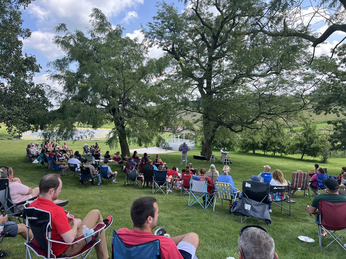 taylorhoward121's tweet photo. It was a great day to welcome North Tama staff back! We had amazing weather to be able to hold our welcome back event outside at Fox Ridge. It’s going to be a great year, Go RedHawks! #NTPROUD https://t.co/3fLTka5knV