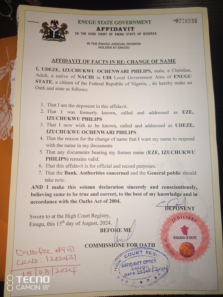 OchenwariUdeze's tweet photo. Pant

@WABusiness_News
I, formerly known and addressed as  EZE, IZUCHUKWU PHILIPS, now wish to be Known &amp; addressed as UDEZE, IZUCHUKWU OCHENWARI PHILIPS. All former documents remain valid. Banks &amp; General public should please take note.

Tulumbu Northerners Adedamola Chude https://t.co/mKXHH1fXUA