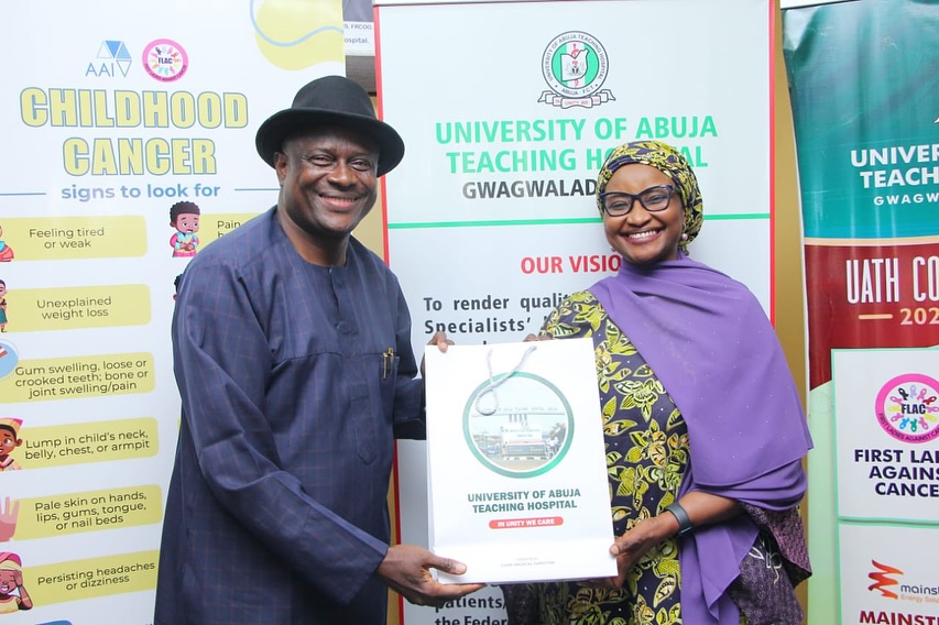 UATHospital's tweet photo. Her Excellency, Dr. Zainab Shinkafi Bagudu Launches Paediatric Oncology awareness materials at UATH
By Information Unit
Her Excellency, Dr. Zainab Shinkafi Bagudo, in collaboration with the Bio Ventures for Global Health (BVGH) VGH and Medicaid Cancer Foundation, on Friday, https://t.co/sgp6ymr7eg