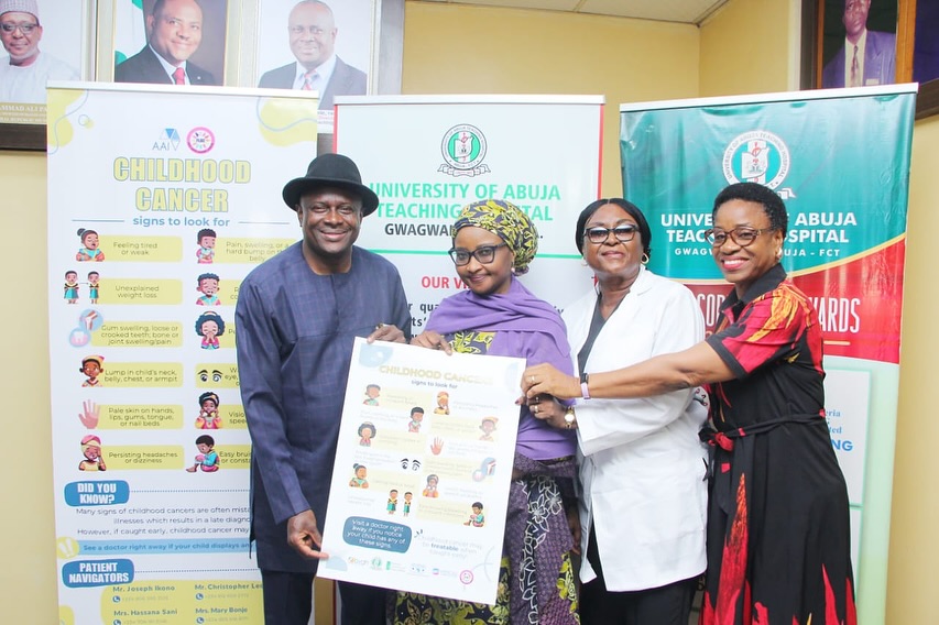 UATHospital's tweet photo. Her Excellency, Dr. Zainab Shinkafi Bagudu Launches Paediatric Oncology awareness materials at UATH
By Information Unit
Her Excellency, Dr. Zainab Shinkafi Bagudo, in collaboration with the Bio Ventures for Global Health (BVGH) VGH and Medicaid Cancer Foundation, on Friday, https://t.co/sgp6ymr7eg