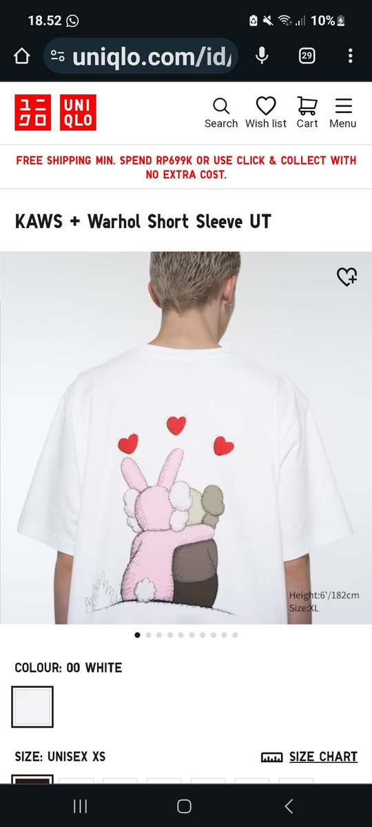 ummarama12's tweet photo. Yang ini udah aku masukin ke wishlist doonk, ntar mau  checkout KAWS ini soalnya desainnya cakep banget ada size ukuranku pula ☺️ https://t.co/DX7deVbl2J