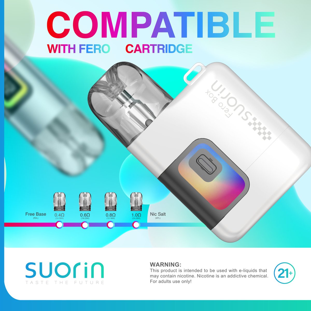 Suorinofficial1's tweet photo. #Suorinferobox-Compatible with Fero Cartridges
Satisfy your daily need๐
Warnings: This product is only for adults
#suorin #suorinferobox #vape #podit #vapeit https://t.co/LjklZyl7Do