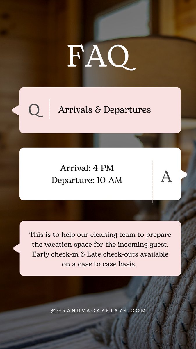 GrandVacayStays's tweet photo. All questions ❓ welcome. Feel free to message us with any inquiry. https://t.co/GL2VbpXSCA