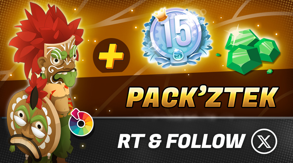 DofusTouch's tweet photo. ☀ Recevez les bénédictions de l’Astre de Feu avec le Pack'Ztek !

🔁 RT + Follow pour tenter de remporter un Pack'Ztek ! https://t.co/j48cQjXGF3