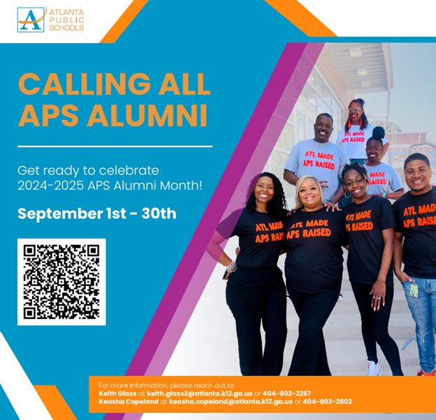 apsupdate's tweet photo. Are you an APS employee & a graduate of Atlanta Public Schools? We are ready to celebrate you! Help us celebrate our rich history and connect with fellow alumni. Sign up now and stay tuned for exciting events and updates! https://t.co/fzu0FjLWSI #IamAPS #AtlantaPublicSchools https://t.co/cABtQPIO3s