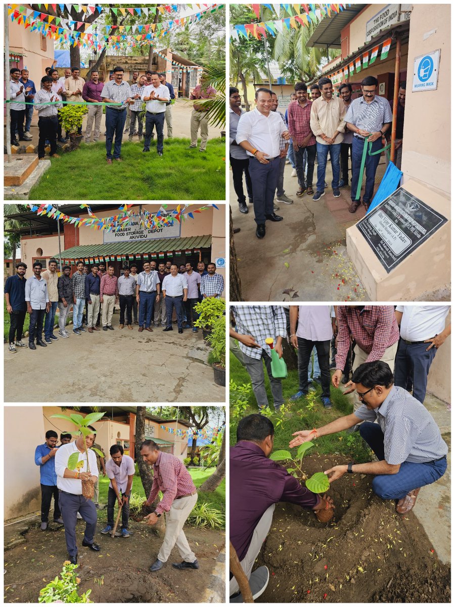 FCITpgudem's tweet photo. Today our respected GM sir,Shri  Vijay Kumar yadav visited FSD AKIVIDU ,inaugurated Garden and conducted plantation drive in presence of Shri.Kuldeep Singh ,DM TADEPALLIGUDEM https://t.co/pMP2GLr4O7